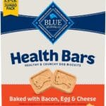 Blue Buffalo Health Bars Crunchy Dog Biscuits, Oven-Baked With Natural Ingredients, Bacon, Egg & Cheese, 3.5-lb Box