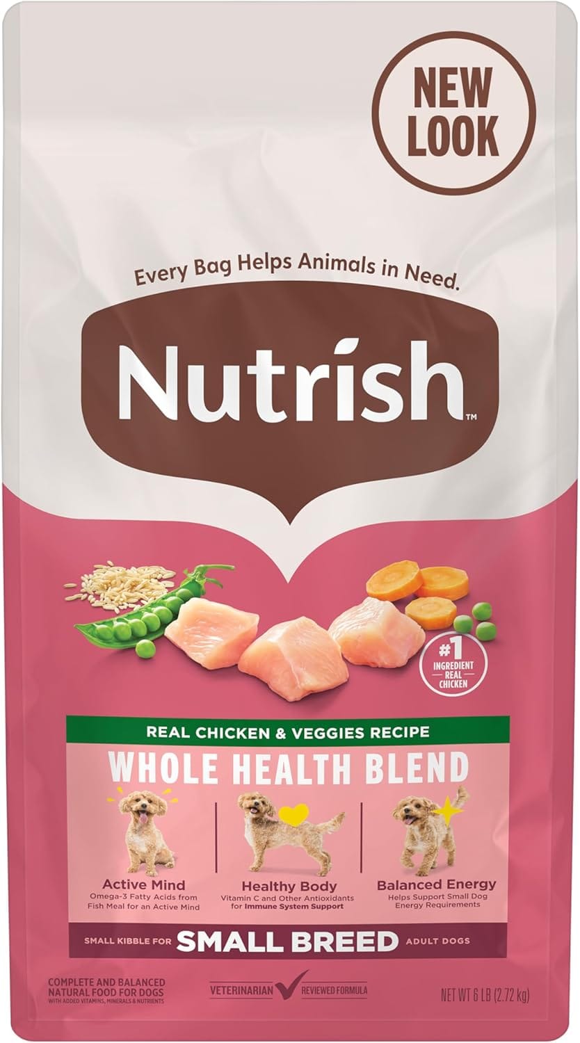 Nutrish Little Bites Small Breed Premium Natural Dry Dog Food, Real Chicken & Veggies Recipe, 6 Pounds (Packaging May Vary), (Rachael Ray Nutrish) Nutrish Little Bites Small Breed Premium Natural Dry Dog Food, Real Chicken & Veggies Recipe, 6 Pounds (Packaging May Vary), (Rachael Ray Nutrish)