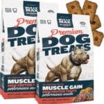 Bully Max Premium High Protein Dog Treats for Puppy & Adult Dogs - Training Dog Food Treats with 32% Protein, Real Meat, Veggies & BCAAs for Small, Medium & Large Breeds - Beef Flavor (2 Pack)