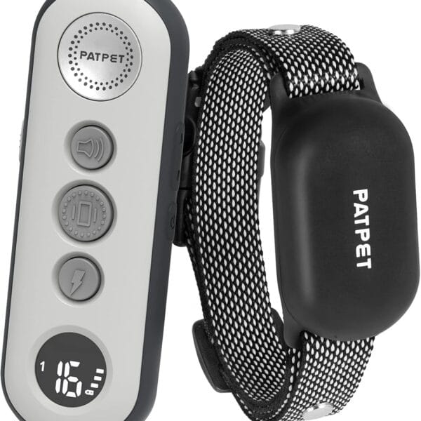 PATPET Dog Training Collar with Remote - Electric Dog Shock Collars for Small Medium Large Dogs, 3 Adjustable Safe Modes Rechargeable Waterproof E Collar for Dogs (8-120 lbs)