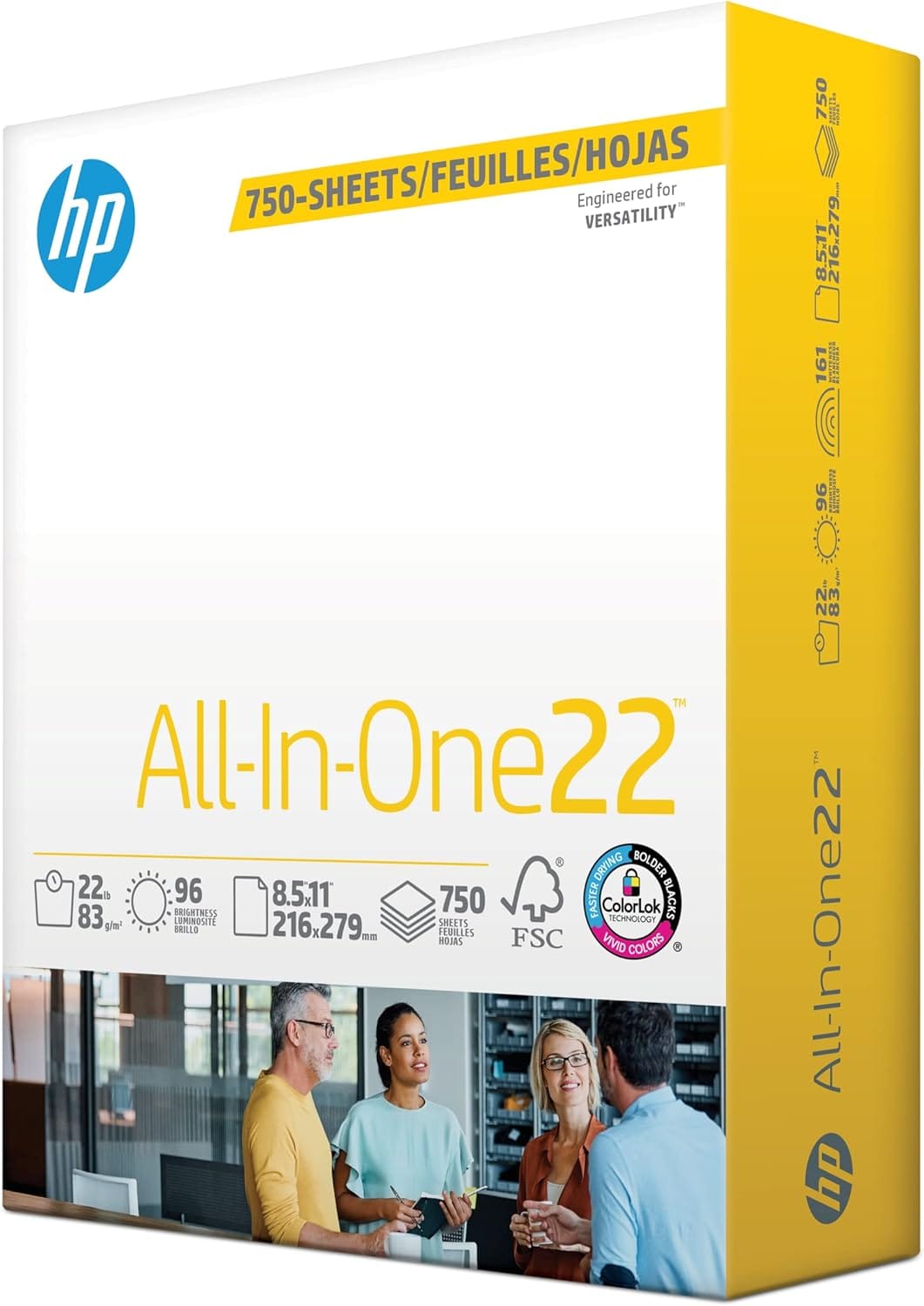 HP Papers | 8.5 X 11 Paper | All In One 22 Lb | 1 Mega Ream 750 Sheets | 96 Bright | Made In USA FSC Certified | 207750R HP Papers | 8.5 x 11 Paper | All In One 22 lb | 1 Mega Ream - 750 Sheets | 96 Bright | Made in USA - FSC Certified | 207750R