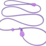 Purple 6FT No Pull Dog Training Leash - Lightweight Slip Lead for Small Medium Dogs