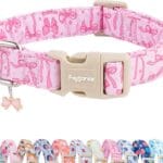 Faygarsle Cute Pink Bow Pattern Dog Collar for Summer Spring DesignSmall Medium Large Dogs S