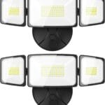 Onforu 2 Pack 60W Flood Lights Outdoor, 6000LM LED Flood Lighting Outdoor Switch Controlled, IP65 Waterproof Exterior Floodlight Fixture with 3 Adjustable Heads, 6500K Security Light for Garage Yard