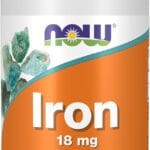 NOW Foods Supplements, Iron 18 mg, Non-Constipating*, Essential Mineral, 120 Veg Capsules
