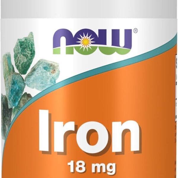 NOW Foods Supplements, Iron 18 mg, Non-Constipating*, Essential Mineral, 120 Veg Capsules