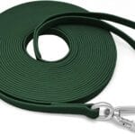 ZALER Long Dog Leash Waterproof Training Leashes 50ft 30ft 20ft 15ft 10ft 6ft, Odor Proof Recall Long Line Lead with Aviation Aluminum Carabiner Clip for Small, Medium, Large Dogs (30FT, Forest Green)