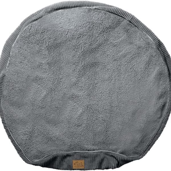 Floppy Dawg Universal Round Dog Bed Replacement Cover. Removable and Machine Washable Cover for Donut and Round Beds. Extra Large 43W. Gray with Gray Top