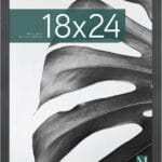 MCS Studio Gallery 18x24 Poster Frame Black Woodgrain, Vertical & Horizontal Wall Hanging Large Picture Frame for Photos, Posters & Art Prints (1-Pack)