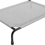 Simple Trending Raised Dog Bed for Large Dogs, Waterproof XL Dog Cot, Outdoor Cooling Elevated Pet Bed Load 200lb, 47.75" x 30.5", Grey