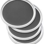 Set of 4, 10 Inch Non-Skid Lazy Susan Organizers - Turntable Rack for Cabinet, Pantry Organization and Storage, Kitchen, Fridge, Bathroom Makeup Vanity Countertop, Under Sink Organizing, Spice Rack