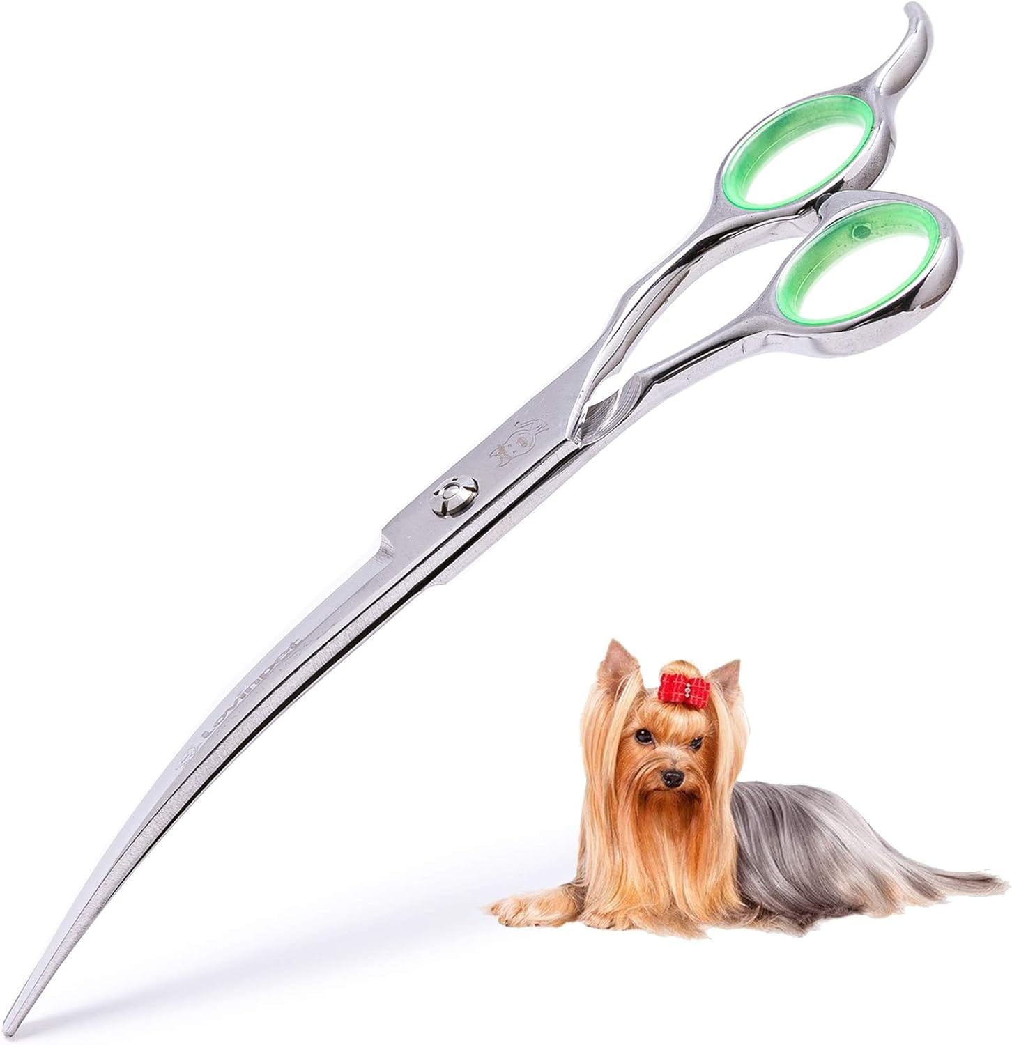 LovinPet Pet Grooming Scissors Professional Dog Cat Grooming Shears With Round Blunt Tip Stainless Steel, Dog Curved Scissors For Grooming Cats Dogs Grooming Tools LovinPet Pet Grooming Scissors Professional Dog Cat Grooming Shears with Round Blunt Tip Stainless Steel, Dog Curved Scissors for Grooming Cats Dogs Grooming Tools