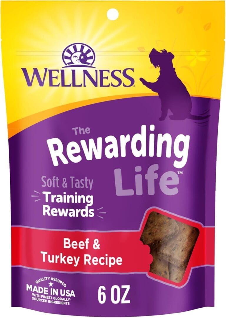 Wellness Rewarding Life Dog Treats, Training Treat, Grain Free, Soft Beef & Turkey (6 Ounce Bag)