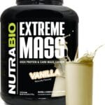 NutraBio Extreme Mass Gainer Protein Powder, 53G Protein, Clean Weight Gainer, Increase Muscle Mass, Full Spectrum Amino Acid - Vanilla, 6 Pound