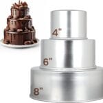 Aunt Shannon's Kitchen Tall Round Cake Pans - 4-inch, 6-inch, 8-inch Cake Pan Set for 3-Tiered Cake - Aluminum Cake Pans Sets for Baking Wedding or Birthday Cakes and More