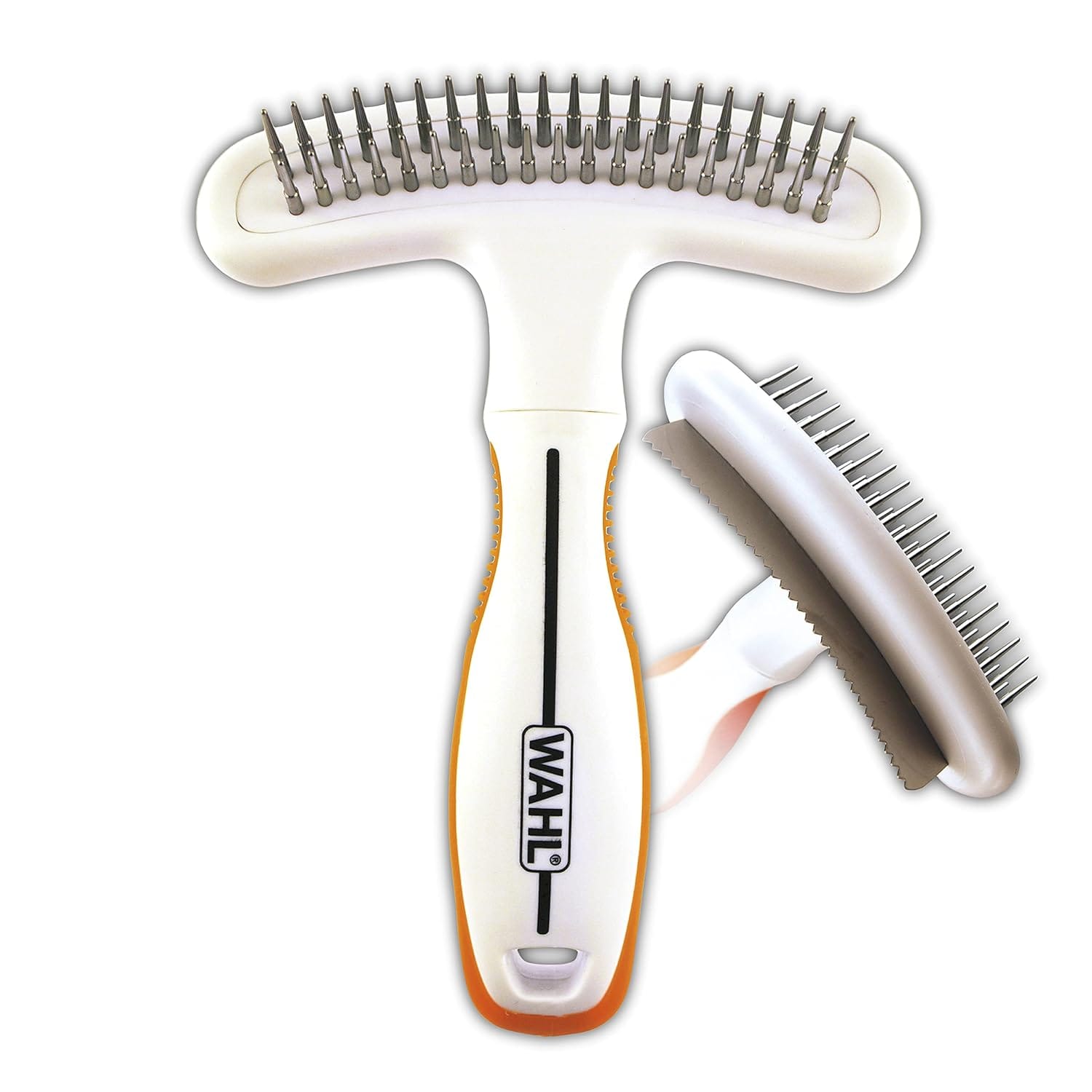 Wahl 2-in-1 Combination Double Row Pet Rake with Hair Shedding Blade for Dog or Cat Fur by The Brand Used by Professionals – Model 858424 Wahl 2-in-1 Combination Double Row Pet Rake with Hair Shedding Blade for Dog or Cat Fur by The Brand Used by Professionals – Model 858424