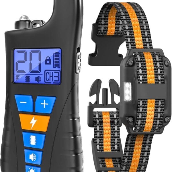 Shock Collar for Dogs, Dog Training Collar with Remote Range up to 3300FT, Training Collar with Beep, Vibration, and Shock Modes, Waterproof Design for Small Medium and Large Dogs