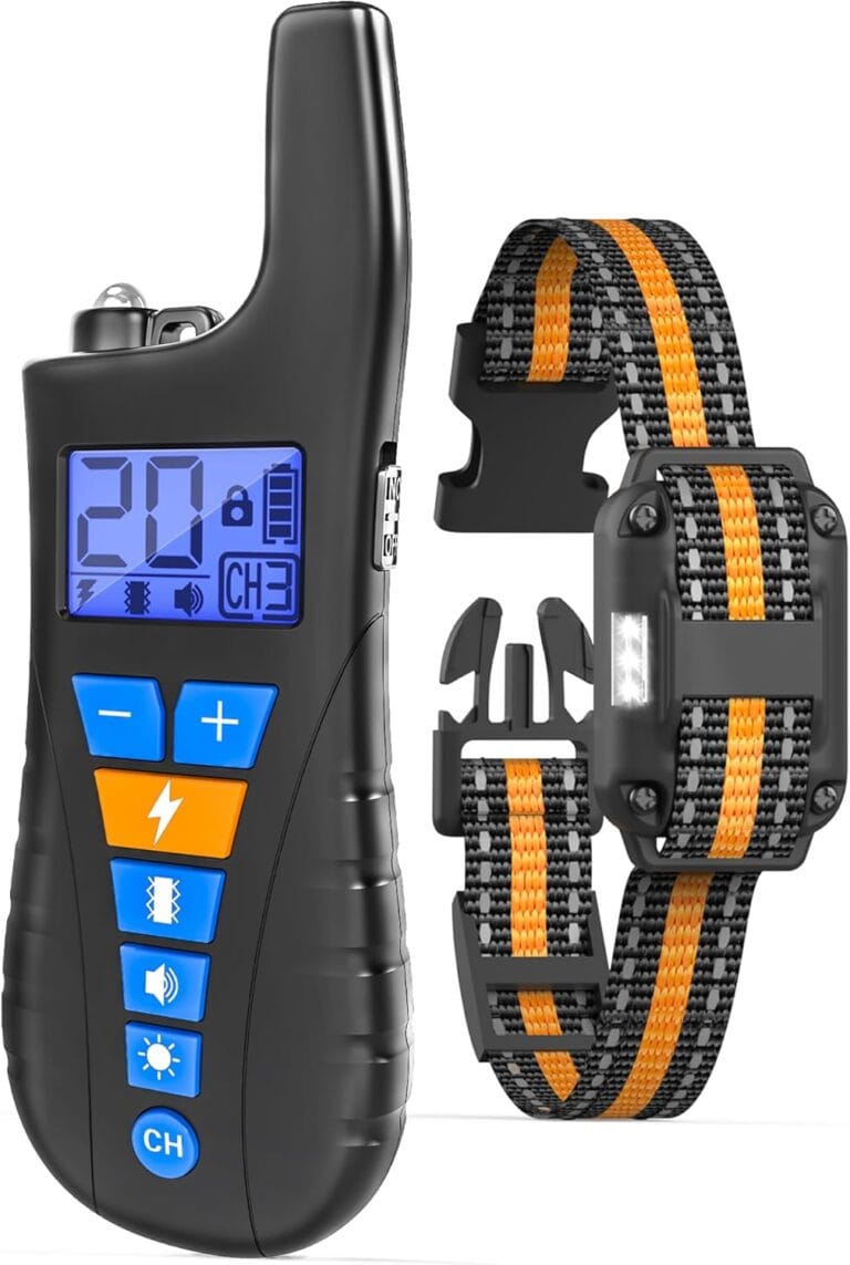Shock Collar for Dogs, Dog Training Collar with Remote Range up to 3300FT, Training Collar with Beep, Vibration, and Shock Modes, Waterproof Design for Small Medium and Large Dogs