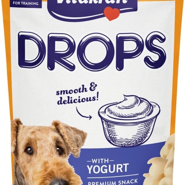 Vitakraft Drops with Yogurt Treats for Dogs, Bite-Sized Training Snacks, 8.8 Ounce (Pack of 1)