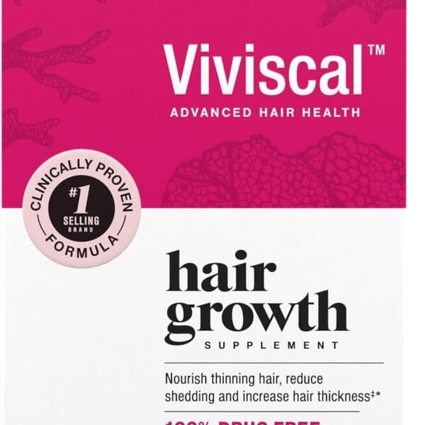 Viviscal Hair Growth Supplements For Women For Thicker, Fuller Hair, Nourishes Thinning & Loss, With Proprietary Collagen Complex, 60 Tablets, 1 Month Supply