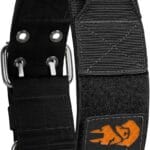 OneTigris Tactical Dog Collar 12 with Handle,2 Inch Wide Nylon Collar for Medium and Large Dogs Heavy Duty Service Dog Collar-Black