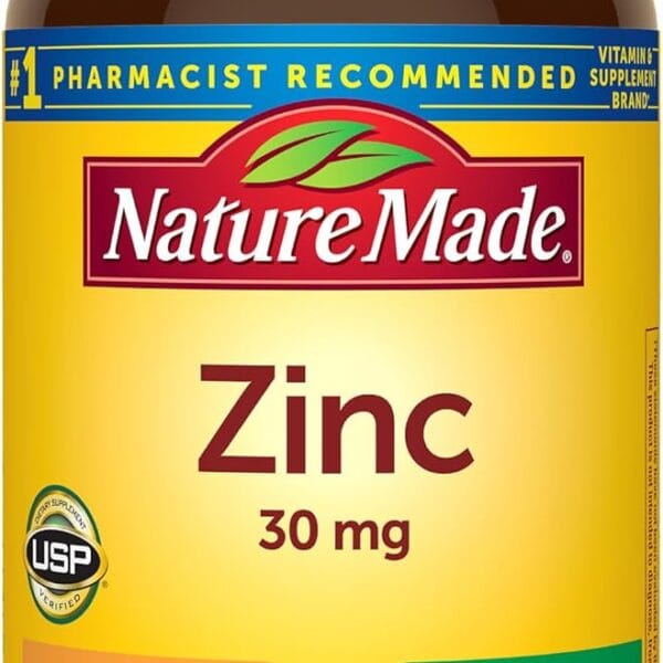 Nature Made Zinc 30 mg, Dietary Supplement for Immune Health and Antioxidant Support, 100 Tablets, 100 Day Supply