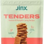 Jinx Tenders Salmon Jerky Dog Treats, All-Natural Ingredients, Soft and Chewy, Low-Calorie, Slow-Smoked Salmon & Pumpkin, No Fillers, 5oz