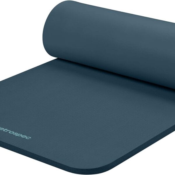 Retrospec Solana Yoga Mat 1" Thick With Nylon Strap For Men & Women - Non Slip Exercise Mat For Home Yoga, Pilates, Stretching, Floor & Fitness Workouts