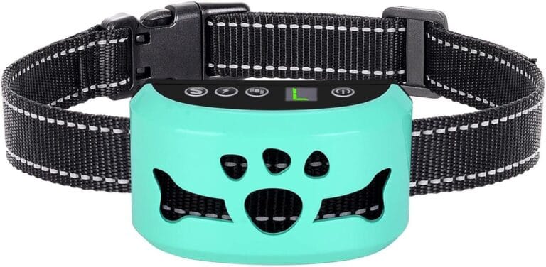 Dog Bark Collar, Anti Bark Collars for Large Medium Small Dogs with 7 Level Sensitivity Adjustable and 4 Stop Barking Modes, Rechargeable Bark Collar No Shock for Dogs with Beep Vibration Shock