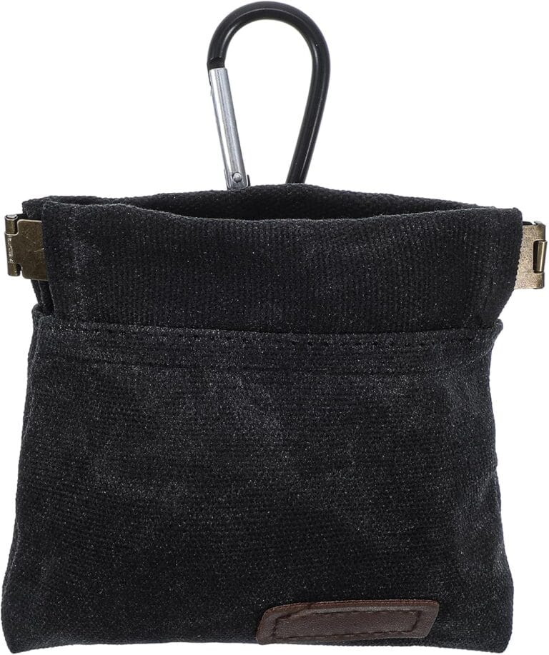 Puppy Training Treat Pouch Dog Treat Pouch Treat Pouches for Pet Training Black Pocket Sized Pet Training Pouch Portable Puppy Dog Training Treat Bag Self Closing Pet Feed Reward (Black)