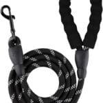 5FT Dog Leash with Soft Padded Handle, Pet Highly Reflective Leash for Small Medium Large Sized Dogs, 1/2 Inch, Black