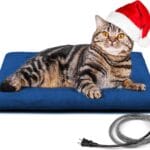 Kiroto Outdoor Pet Heating Pad for Cat Dog, Heated Mat with Waterproof Cover and Automatic Temperature Control, Suitable for Cat Houses, Dog Houses, Small Beds, Porches,20"x16",Blue