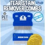 Bodhi Dog Tear Stain Remover Combs - Clean Crust, Dirt & Buildup Around Pet Eyes - Gentle, Durable, Easy-to-Use Grooming Tool for Dogs & Cats - Ideal for All Fur Types & Coats (Set of 2)