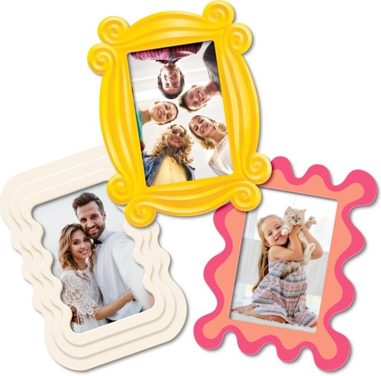 Magnetic Photo Frames - Fun & Unique Magnet Picture Frame - Magnetic Frames for Refrigerator, Locker & More - Fridge Picture Frame Magnets - Back to School Magnetic Picture Frames for Refrigerator 4x6, 3 Pack