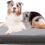 Orthopedic Memory Foam Dog Bed, Cooling Dog Beds Waterproof Pet Bed for Crate with Removable Washable Cover, L(35inch,65Lbs)