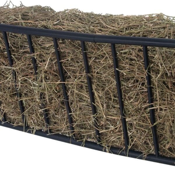 Wall Mount Hay Rack, 40'' Long Livestock Hay Feeder with 25 Gallon Capacity, Carbon Steel Hay Feeder for Sheep, Goats, Horses, Indoor Outdoor Uses