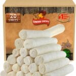 Cowdog Chews Retriever roll 9-10 inch All Natural Rawhide Product (20 Pack)
