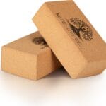 MHW - LIVE WELL Cork Yoga Block  Natural Anti-Slip Yoga Block for Stability & Deepening Poses - 9x6x3 Inches, Single