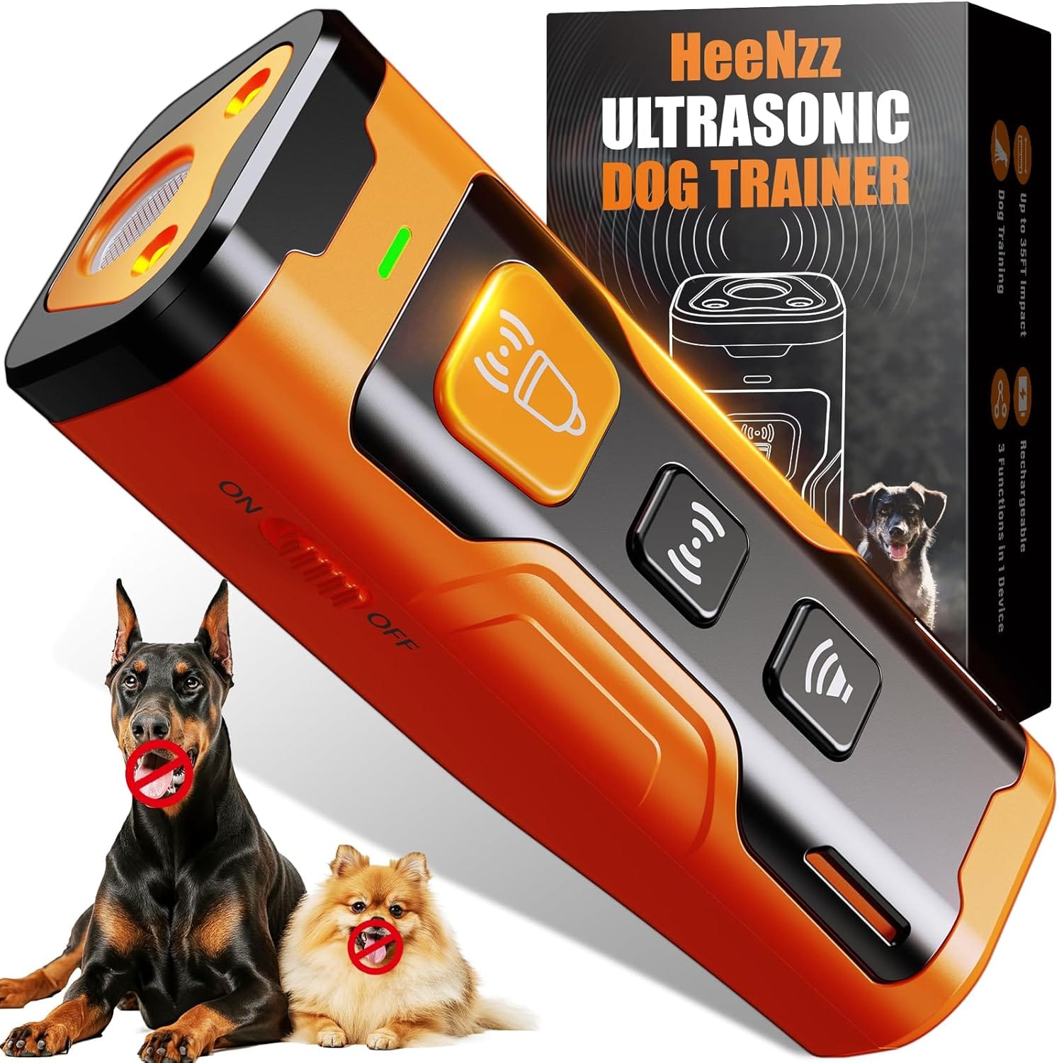 Dog Bark Deterrent Devices For Own Or Neighbor's Dog Ultrasonic Dog Training Device Safe & Effective Portable Anti Barking Device For Dogs Indoor Outdoor Use Orange Dog Bark Deterrent Devices for Own or Neighbor's Dog Ultrasonic Dog Training Device Safe & Effective Portable Anti Barking Device for Dogs Indoor Outdoor Use Orange