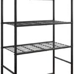 Storage Shelves - 5 Tier Shelf Organizer, Heavy Duty Garage Shelving Unit with Leveling Feet, Stable Metal Shelves Organizer for Pantry, Kitchen and Closet, 33.0" W x 12.6" D x 72.0" H, Black