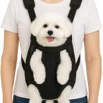 Dog Backpack Carrier, Adjustable Pet Front Carriers, Legs Out Carrying Sling Travel Bag for Small Medium Dogs 10-16 Lbs, Soft Wearable Puppy Chest Carry Backpacks for Walking/Hiking/Camping/Traveling