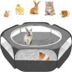 Amakunft Small Animal Pop-Up Playpen with Mesh Cover, 47'' x 23.6'' x 15'' Chicken Brooder Box, Play Pen Indoor Outdoor for Guinea Pigs, Bunny, Rabbits, Ferrets, Chinchillas, Kittens
