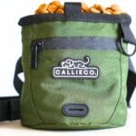 Callieco Mini Dog Treat Pouch with Magnetic & Zipper Closure | Small Waist Belt Training Behavior Aid Bag for Dog Walking with Poop Bag Dispenser (Green)