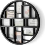 Umbra Luna 9-Opening 4x6 Collage Wall Frame - DIY Gallery Style Multi Picture Photo Collage Frame, Displays nine 4 by 6 inch Photos, Illustrations, Art, Graphic Text & More, Black