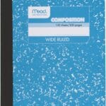 Mead Composition Notebook, Wide Ruled Paper, 7-1/2" x 9-3/4", 100 Sheets, Blue Marble (09918AY7)