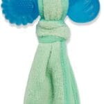 Nylabone Freezer Bone Puppy Chew Toy, Soothing Teething Toys for Puppies, Rubber & Terry Cloth, Peanut Butter Flavor, Small - Up to 25 lbs, 1 Count