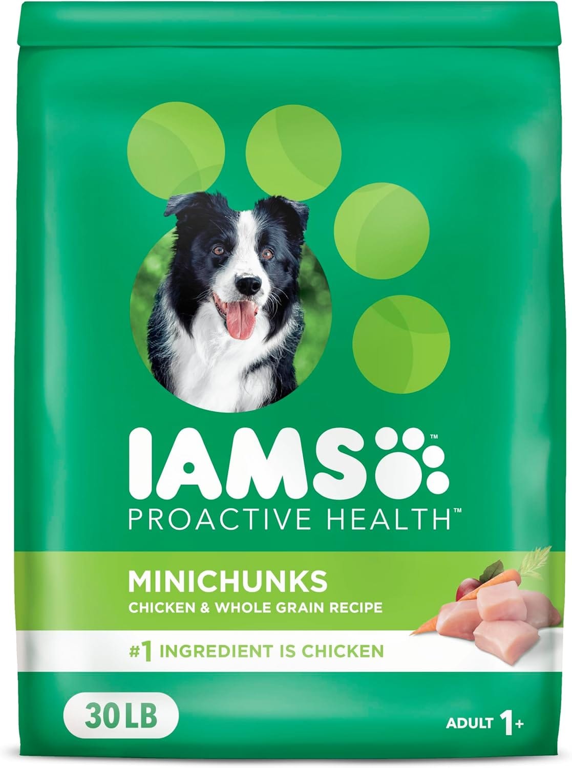 IAMS Proactive Health Minichunks Adult Dry Dog Food With Real Chicken, 30 Lb. Bag IAMS Proactive Health Minichunks Adult Dry Dog Food with Real Chicken, 30 lb. Bag