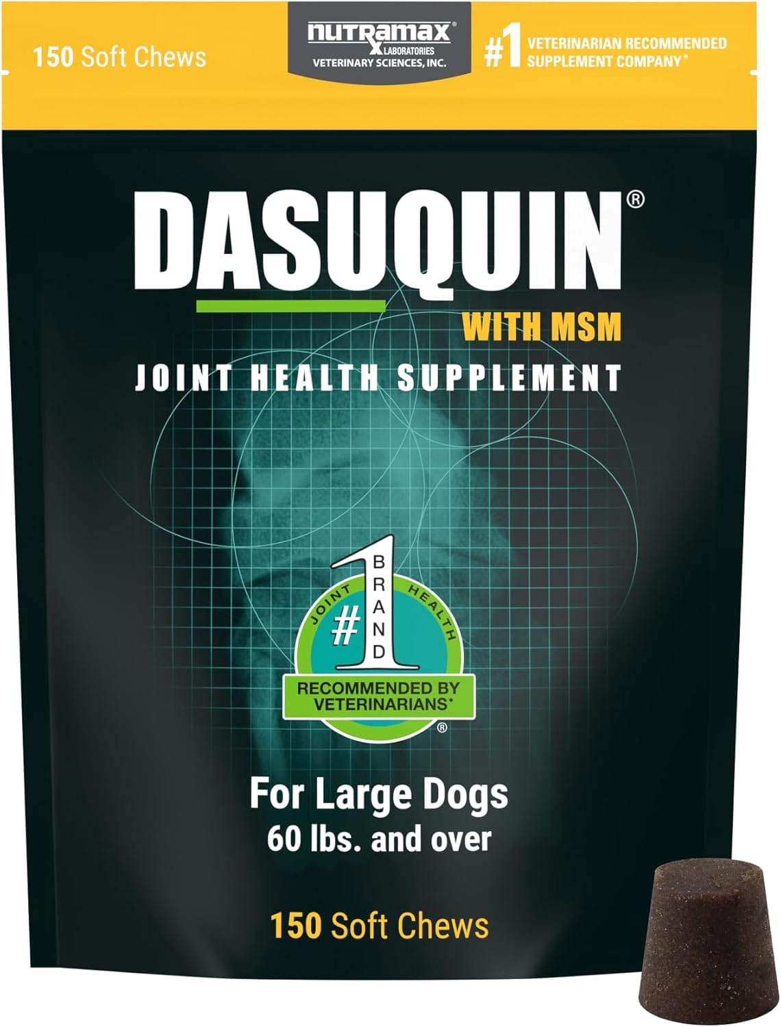 Nutramax Laboratories Dasuquin With MSM Soft Chews, Large Dog, 150 Count, Brown Nutramax Laboratories Dasuquin with MSM Soft Chews, Large Dog, 150 Count, brown