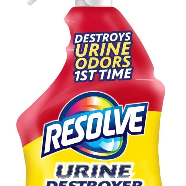Resolve Urine Destroyer Spray Pet Stain and Odor Remover, Carpet Cleaner Solution for Cat and Dog Urine, 32 Fl Oz
