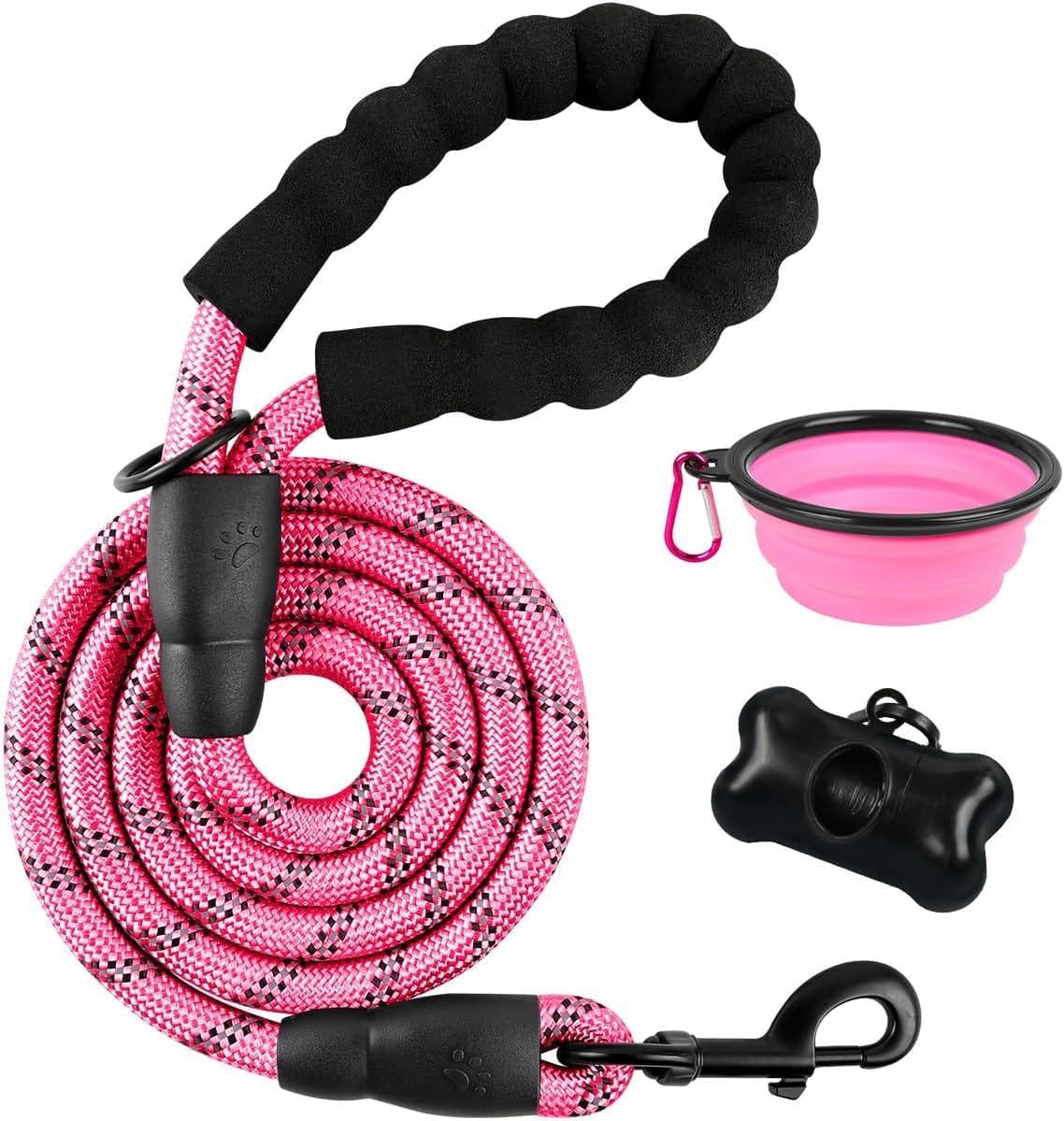 BARKBAY Dog Leashes for Large Dogs Heavy Duty Dog Leash 4/5/6 FT with Comfortable Padded Handle and Highly Reflective Threads for Medium Large Dogs Walking Training Running (5FT-1/2'',Pink) BARKBAY Dog Leashes for Large Dogs Heavy Duty Dog Leash 4/5/6 FT with Comfortable Padded Handle and Highly Reflective Threads for Medium Large Dogs Walking Training Running (5FT-1/2'',Pink)